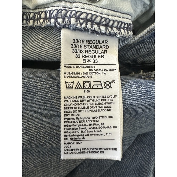 NWT Gap Mid Rise 90s Loose Jeans Split Hem Distressed Blue Denim Plus Size 33 16 - Picture 10 of 16
